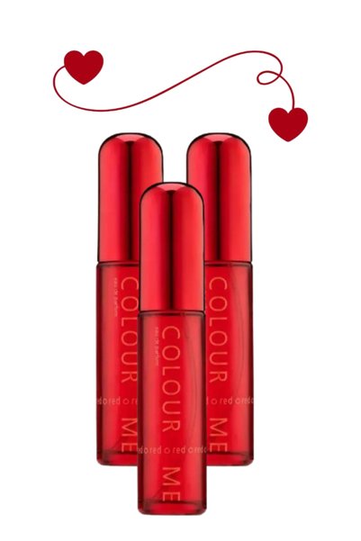 Colour Me 3 قطع عطر أحمر 50 مل