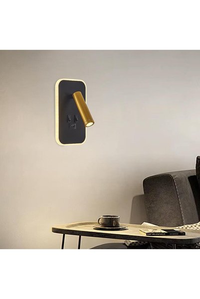Özcan Aydınlatma Step Okuma Lambalı Aplik USB Çıkışlı Sarı Başlıklı – 2722-03
