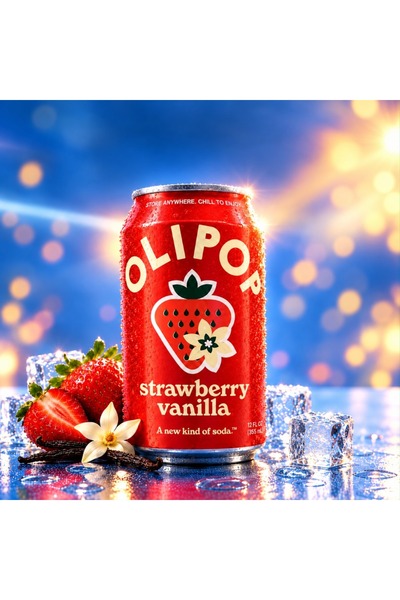 OLIPOP مشروب صودا الفراولة بالفانيلا STRAWBERRY VANILA SODA