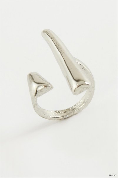 ZERO LAND SVL-SHOP Metal Bar Ring (213847) Silver Color
