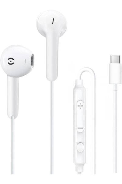 MAS CARNEY سماعات أذن USB C سلكية TH9، سماعة رأس من النوع C مع ميكروفون، سماع...