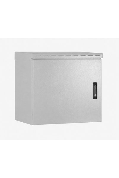 URANIUM 12U 60x60 Single-Rack Outdoor Cabinet + 1 Fan + 1 Mounting Kit + 1 Shelf