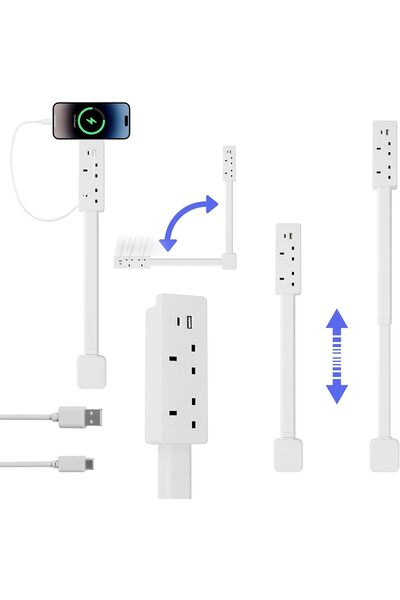 GENERAL Electrical Outlet Extender Features USB-A,USB-C,2 AC Outlets,Wall Pow...