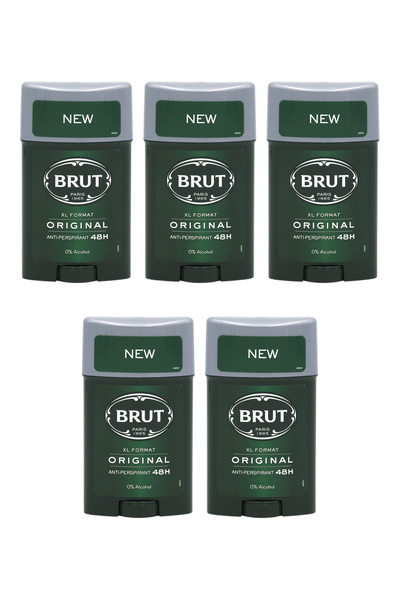 Brut 5x PACK Antiperspirant Stick, Brut, 75 ml Men Original