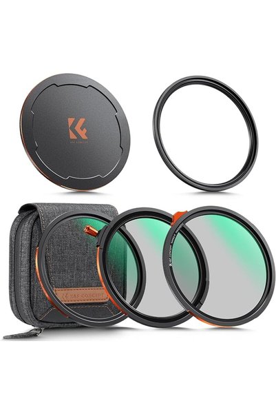 K&F CONCEPT 58mm Magnetic CPL & ND2-32 & Black Diffusion 1/4 Filter Kit