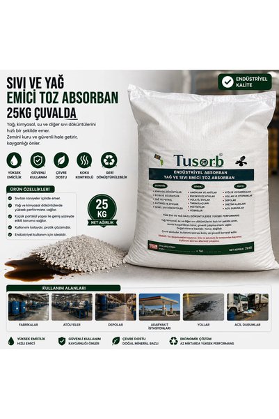 RuniqueHome Sıvı Ve Yağ Emici Toz Absorban 25kg
