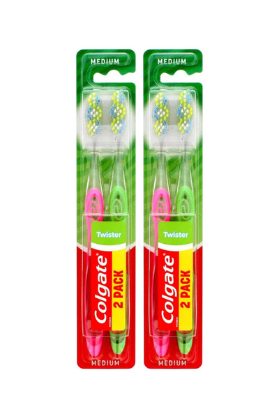 Colgate 2x PACHET DUO Periuță de dinți Twister Medium 1 pachet - 2 bucăți