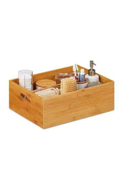 Relaxdays Cutie de depozitare din bambus, Relaxdays, 14x40x30 cm,