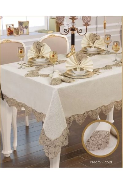 Ceki Home Angles Flora Handcrafted Dinner Set 17 Piece Table Set for 8 People...