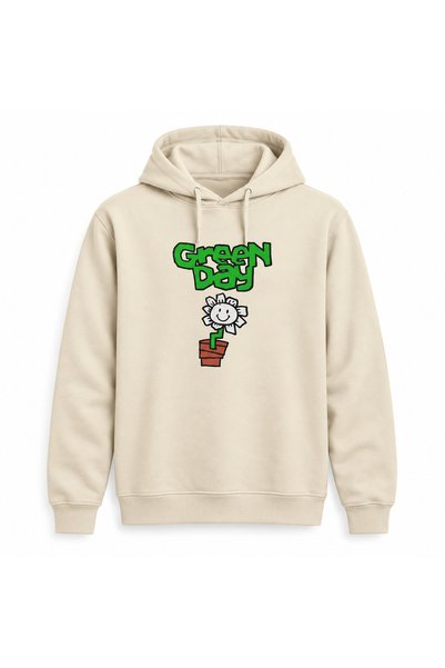 Alfa Tshirt Green Day Flower DTG-Printed Hooded Sweatshirt (Unprinted)