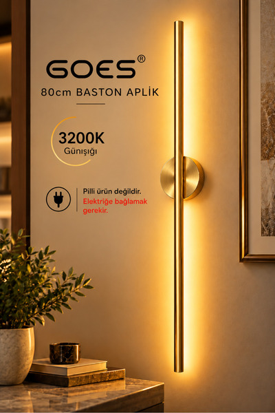 80cm Modern Led Duvar Baston Aplik Günışığı Vitrin Duvar Tablo Ayna Dekoratif Işık Aydınlatma