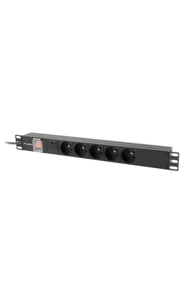 Lanberg Unitate distributie alimentare PDU 19", 1U, 10A, 5 prize , negru, C14