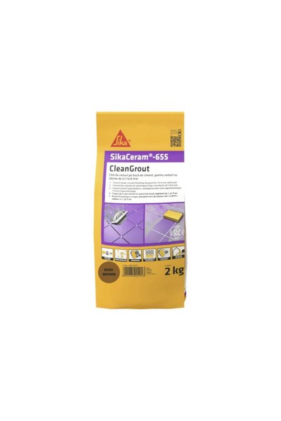 Sika Chit de rosturi gresie și faianță SikaCeram 655 CleanGrout Dark Brown, 2 kg