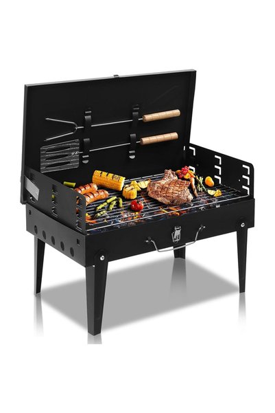 FONIX Преносим грил за барбекю, GrillMate Fold - Преносим грил, лесен за сгло...