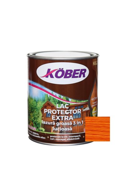 Kober Lac protector extra interior/exterior, lazură groasă 3 în 1 cireș, 0.75 l