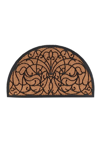 Relaxdays Covoraș de intrare semicircular Relaxdays, /negru, 2x100x60cm