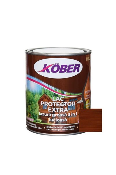 Kober Lac protector extra interior/exterior, lazură groasă 3 în 1 palisandru ...