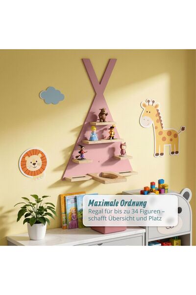 Relaxdays Zelt (10053284_8778) Ράφι Tonies από MDF και πεύκο, για 34 φιγούρες...