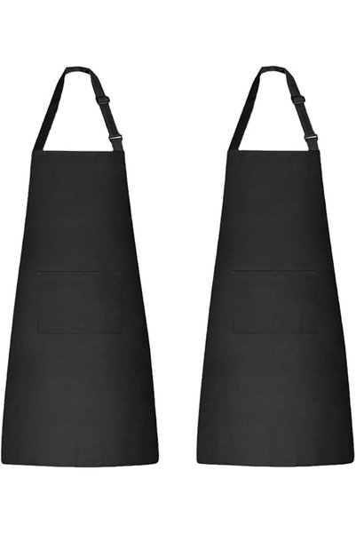 OriTi Kitchen Cooking Aprons Water Resistant Adjustable Bib Apron with 2 Pock...
