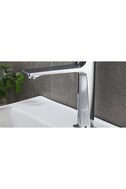 Generic Brand Long Square Basin Mixer with Diamond Decoration on the Handle C...