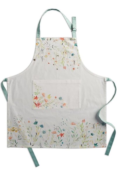 Tazweeq Floral apron for the kitchen, Kitchen Apron with an Adjustable Neck w...