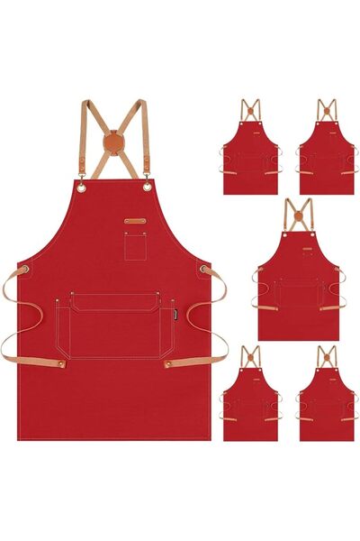 GENERAL Chef Apron for Men Women with Pockets, Barista Cotton Aprons for Kitc...