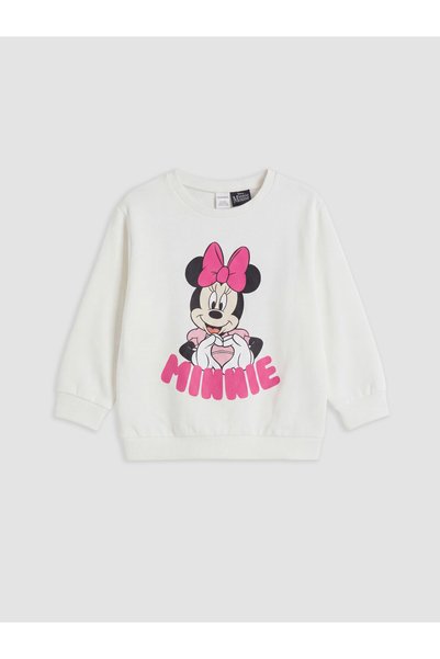 LC Waikiki Nevavm Ecru 2-Thread Printed Standard & Regular Girls' Sweatshirt