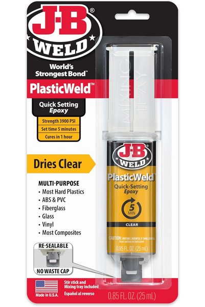 GENERAL J-B Weld 50132، مادة لاصقة إيبوكسية سريعة التصلب للاستخدام مع البلاست...