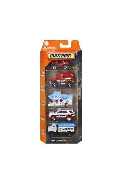 mattel Matchbox set 5 masinute metalice mbx marine rescue scara 1:64