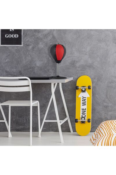 Relaxdays Sac de box pentru birou, Negru Roșu Argintiu, 35.5x18cm