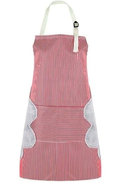 HaveLovely Adjustable Kitchen Aprons 2 Side Coral Velvet Towels Stitched Bib ...