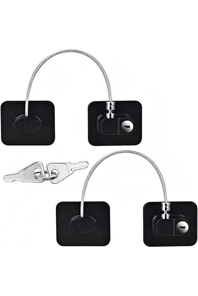 Gonice 2 Pack Refrigerator Door Locks, Child Proof Fridge Lock for Kitchen Fr...
