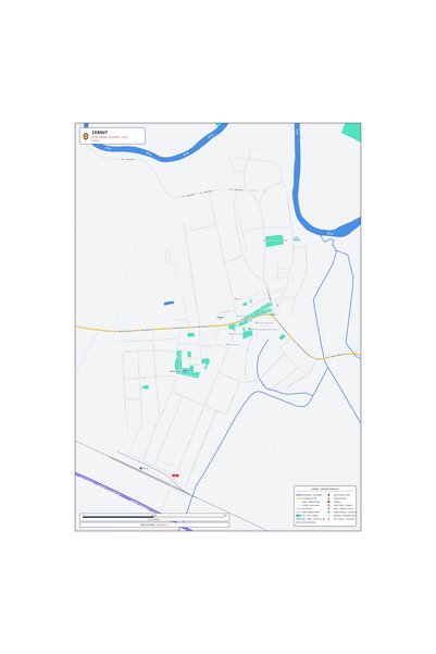 OEM Harta decorativa pentru perete Iernut, Stil Modern, 90x125 cm, PVC rezist...