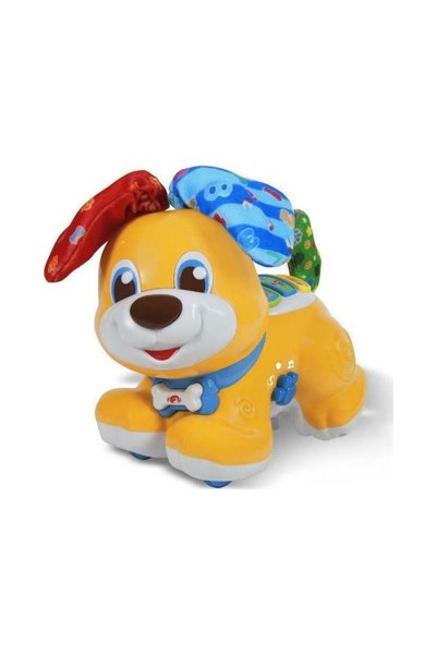 CLEMENTONI Jucărie cățeluș Peekaboo pentru bebeluși (vorbește greacă) 1000-63611