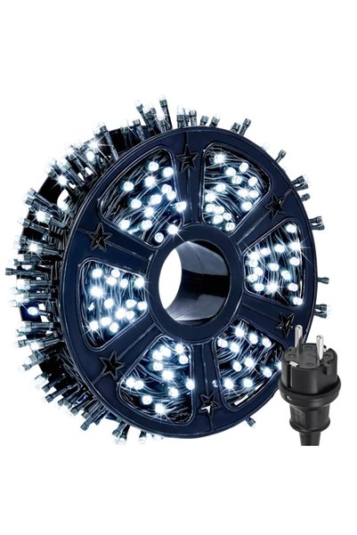 AriDam Instalatie Liniara Craciun AriDam® 100 m Pe Rola – Alb Rece, 8 Moduri ...