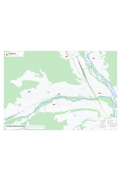 OEM Harta decorativa pentru perete Dărmănești, Stil Vibrant, 125x90 cm, PVC r...