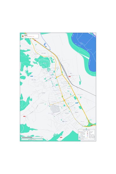 OEM Harta decorativa pentru perete Deva, Stil Modern, 90x125 cm, PVC rezisten...