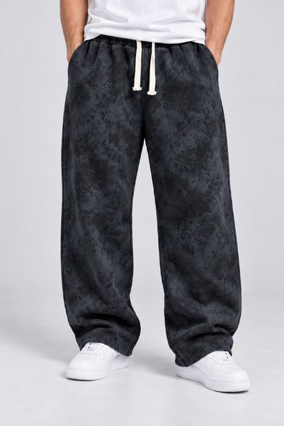 JESIAN Unisex, Pre-Washed, 3-Ply, Brushed Inside, Baggy, Straight-Leg, Elasti...