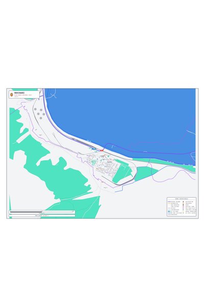 OEM Harta decorativa pentru perete Rovinari, Stil Modern, 100x70 cm, PVC rezi...