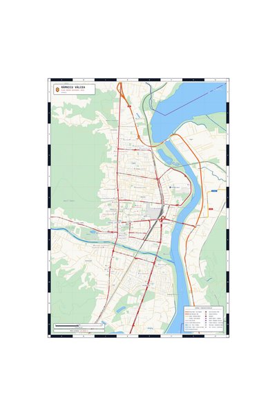 OEM Harta decorativa pentru perete Râmnicu Vâlcea, Stil Clasic, 90x125 cm, PV...