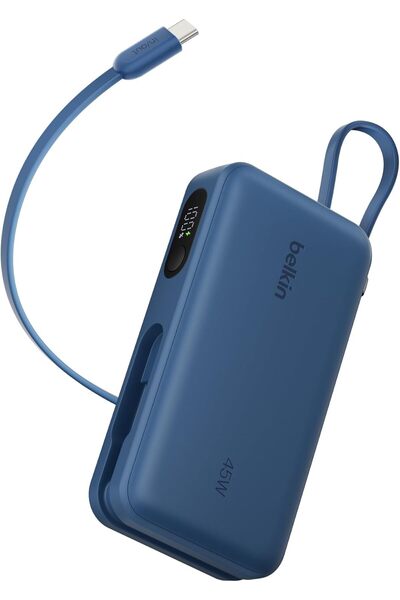 Belkin UltraCharge Power Bank 10000mAh USB-C Cable and Display - Blue