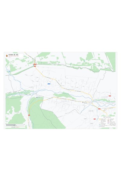 OEM Harta decorativa pentru perete Vicovu de Sus, Stil Vibrant, 100x70 cm, PV...