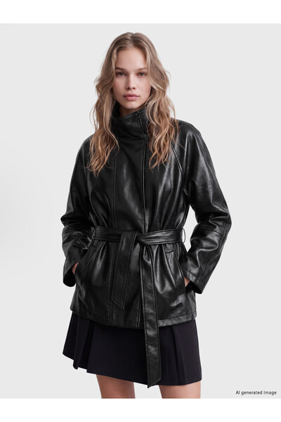 LC Waikiki High-Quality Pieces from Çelebi Store: Women's Leather-Look Jacket...