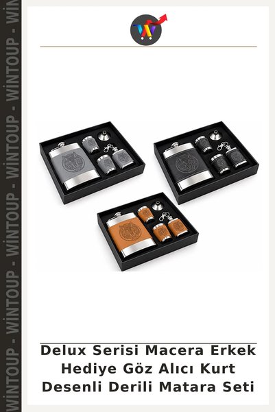 Wintoup Deluxe Series Adventure Men's Gift Set: Eye-Catching Wolf-Patterned L...