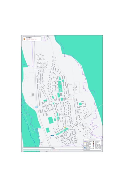 OEM Harta decorativa pentru perete Victoria, Stil Modern, 90x125 cm, PVC rezi...
