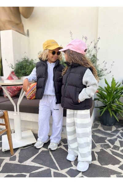 Mireya Kids Children's Black Puffer Waterproof Vest