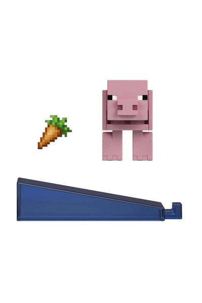 mattel Figurină de porc din blocuri Minecraft, 8cm