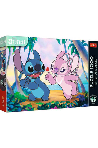 Trefl Puzzle 1000 premium plus disney lilo si stitch angel si stitch la plimbare