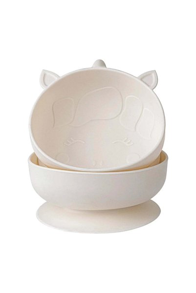 Melii Set 2 castronele cu ventuza silicon luxe, model unicorn