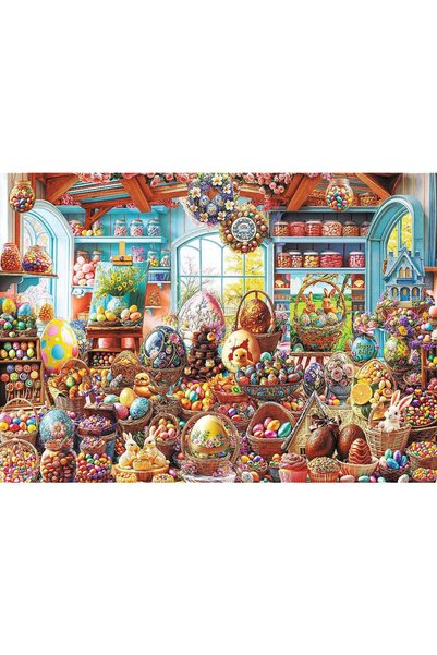 Trefl Puzzle 500 premium plus spring bloom magazin de dulciuri de paste